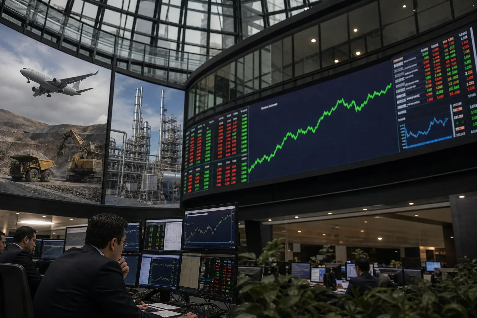 Pantallas de la Bolsa Mexicana de Valores muestran el avance semanal del S&P/BMV IPC