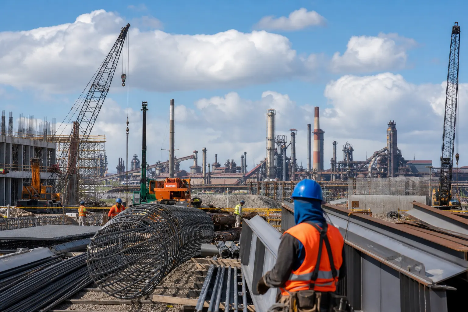 Acero mexicano utilizado en una obra pública de infraestructura en México