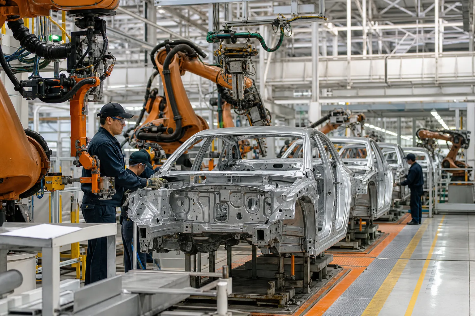 Línea de producción de vehículos ligeros en una planta automotriz mexicana