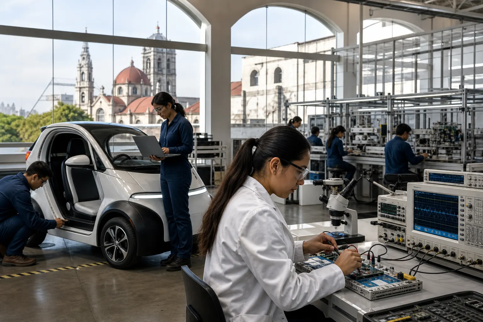 Prototipo eléctrico, laboratorio de semiconductores y ensamble tecnológico en Puebla