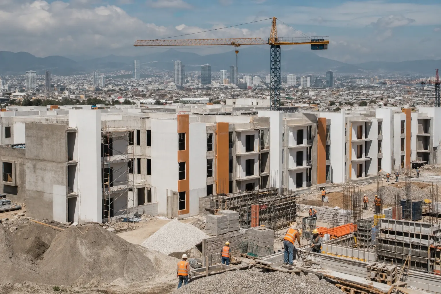 Desarrollo de Vivienda para el Bienestar en construcción en México
