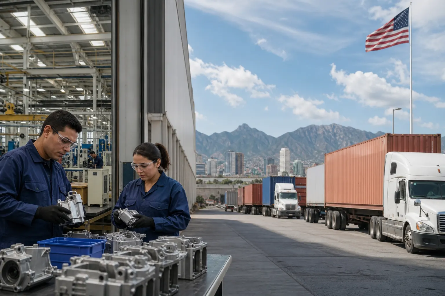 Planta manufacturera mexicana conectada con cadenas de suministro hacia Estados Unidos