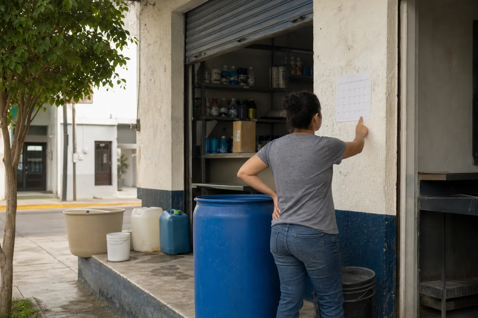 Pequeña empresa de Guadalajara revisa el calendario de suministro de agua durante la crisis