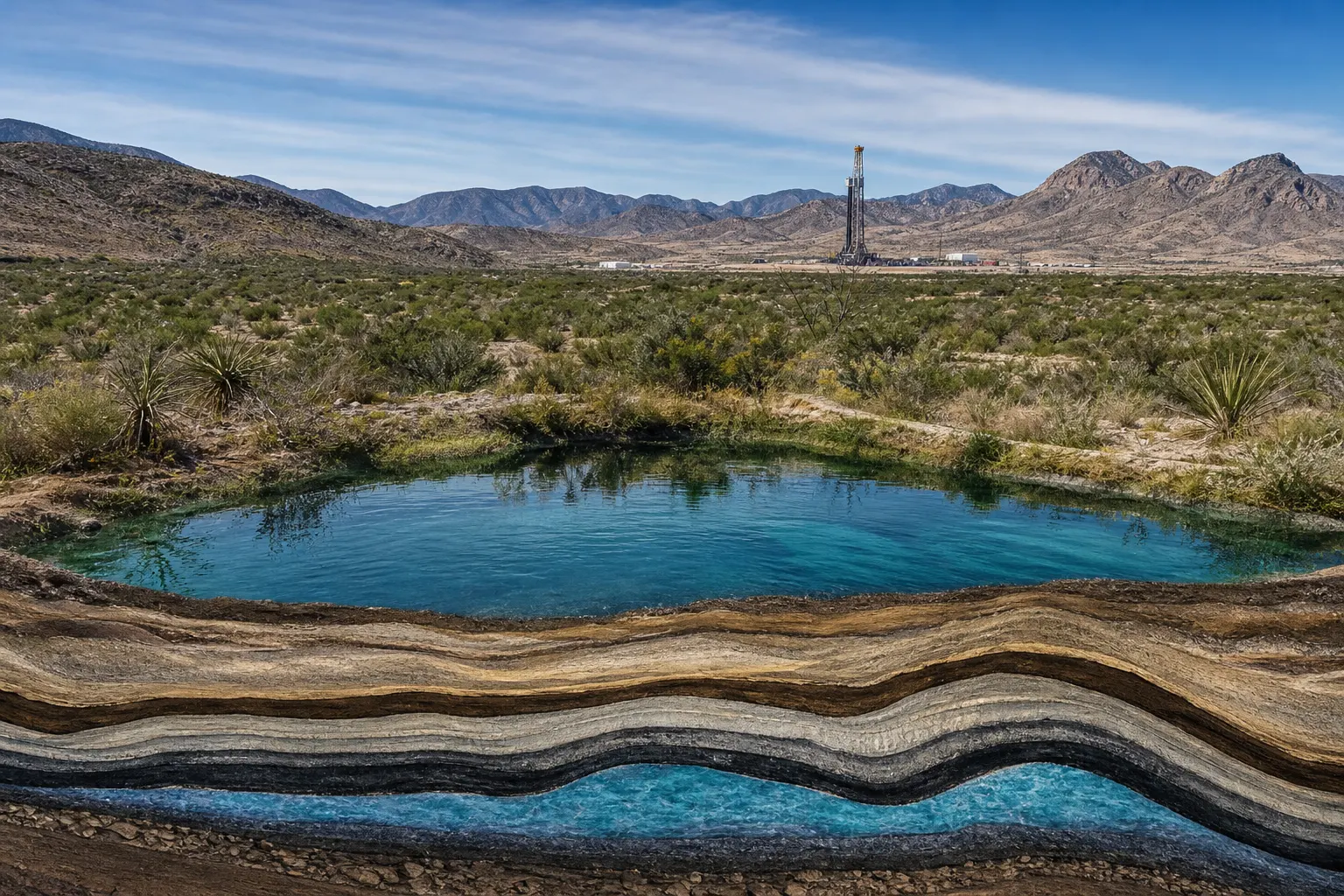 Región del noreste de México donde se estudia la viabilidad del fracking y la disponibilidad de agua salada
