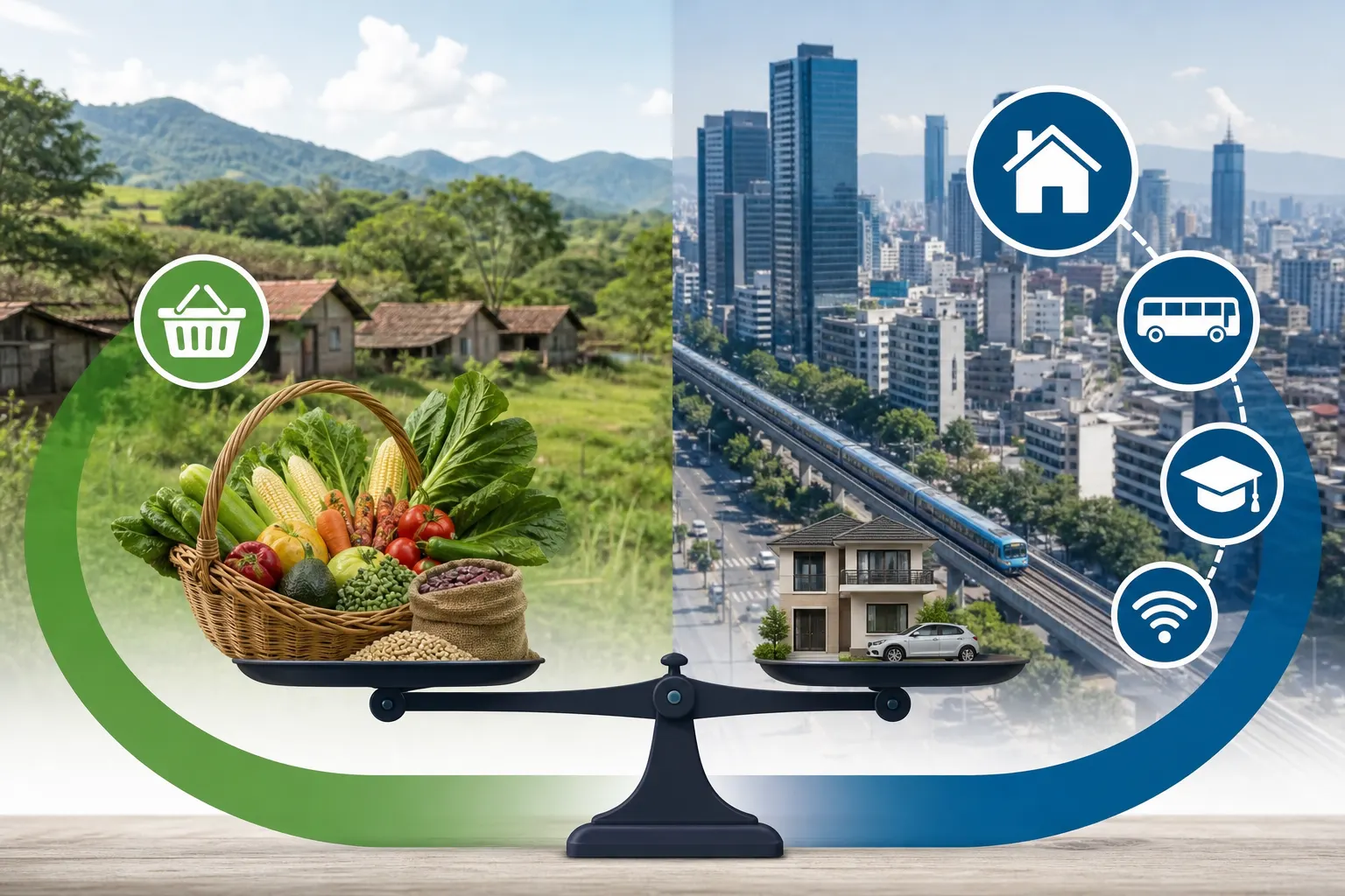 Comparación del gasto de hogares rurales y urbanos en México durante 2025