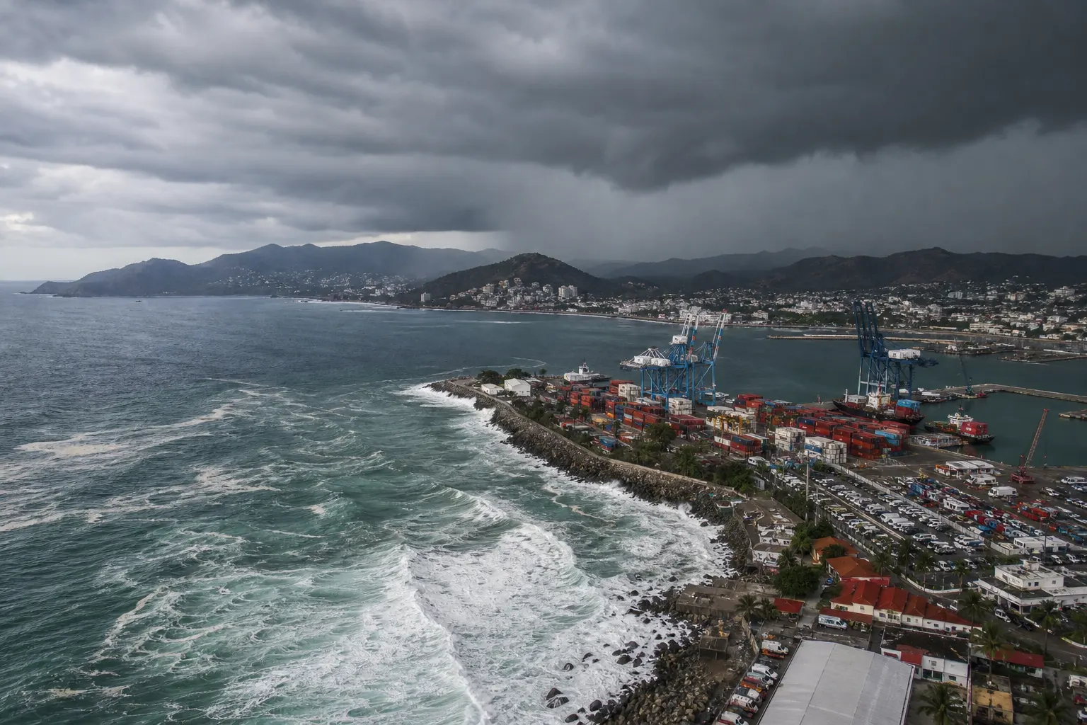 Oleaje elevado y despliegue de protección civil ante el huracán Simón en el Pacífico mexicano