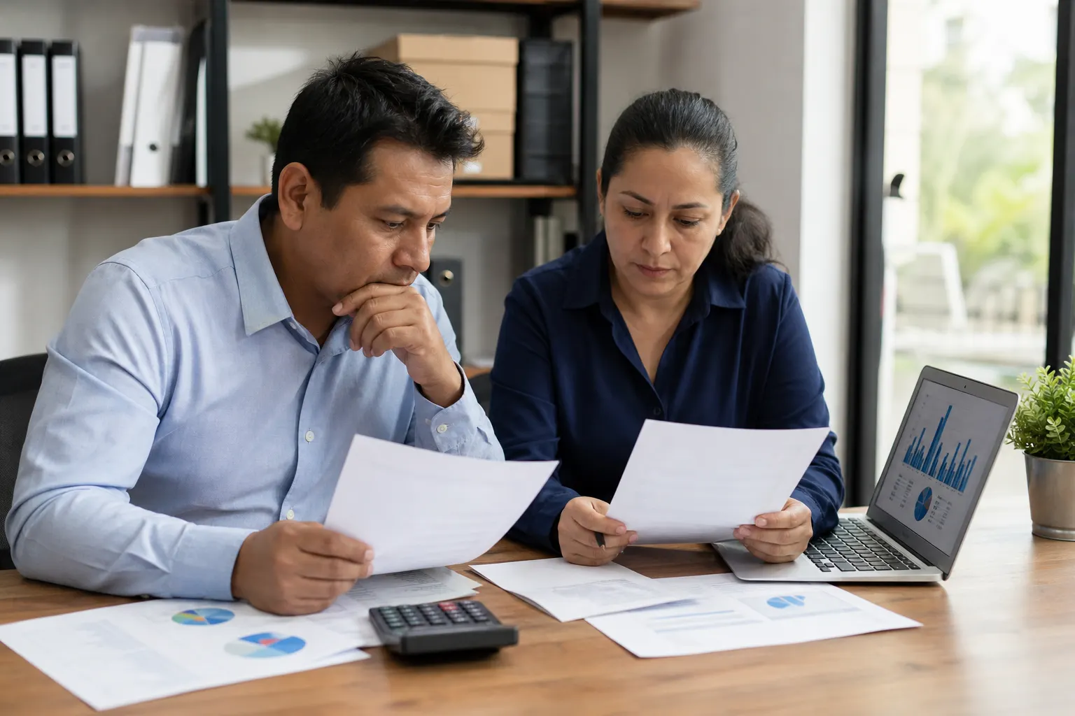 Persona revisando costos y facturas de una pyme mexicana ante el repunte de la inflación