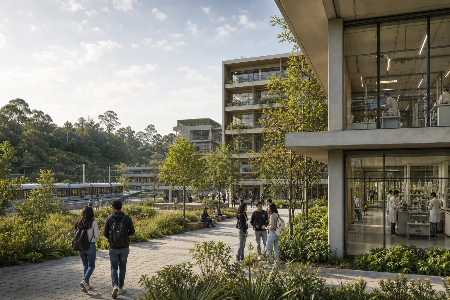 Proyección conceptual de un campus universitario de la UNAM en el suroriente de la Ciudad de México