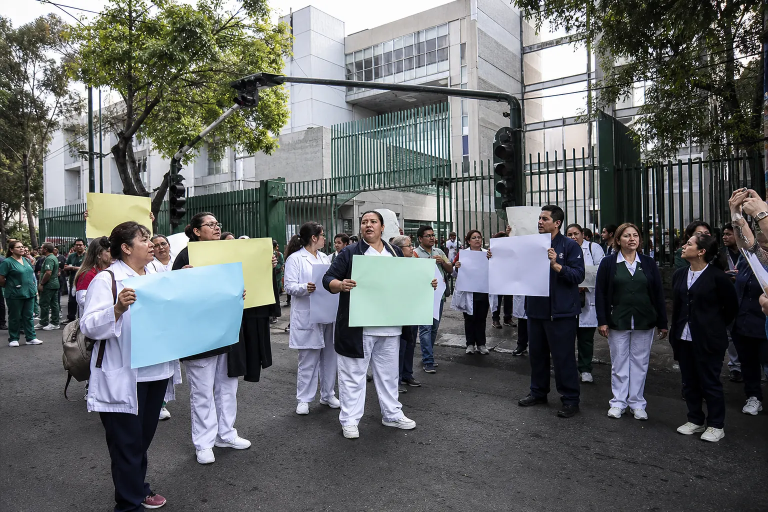 Trabajadores del IMSS protestan por salario, insumos y representación sindical en octubre de 2026