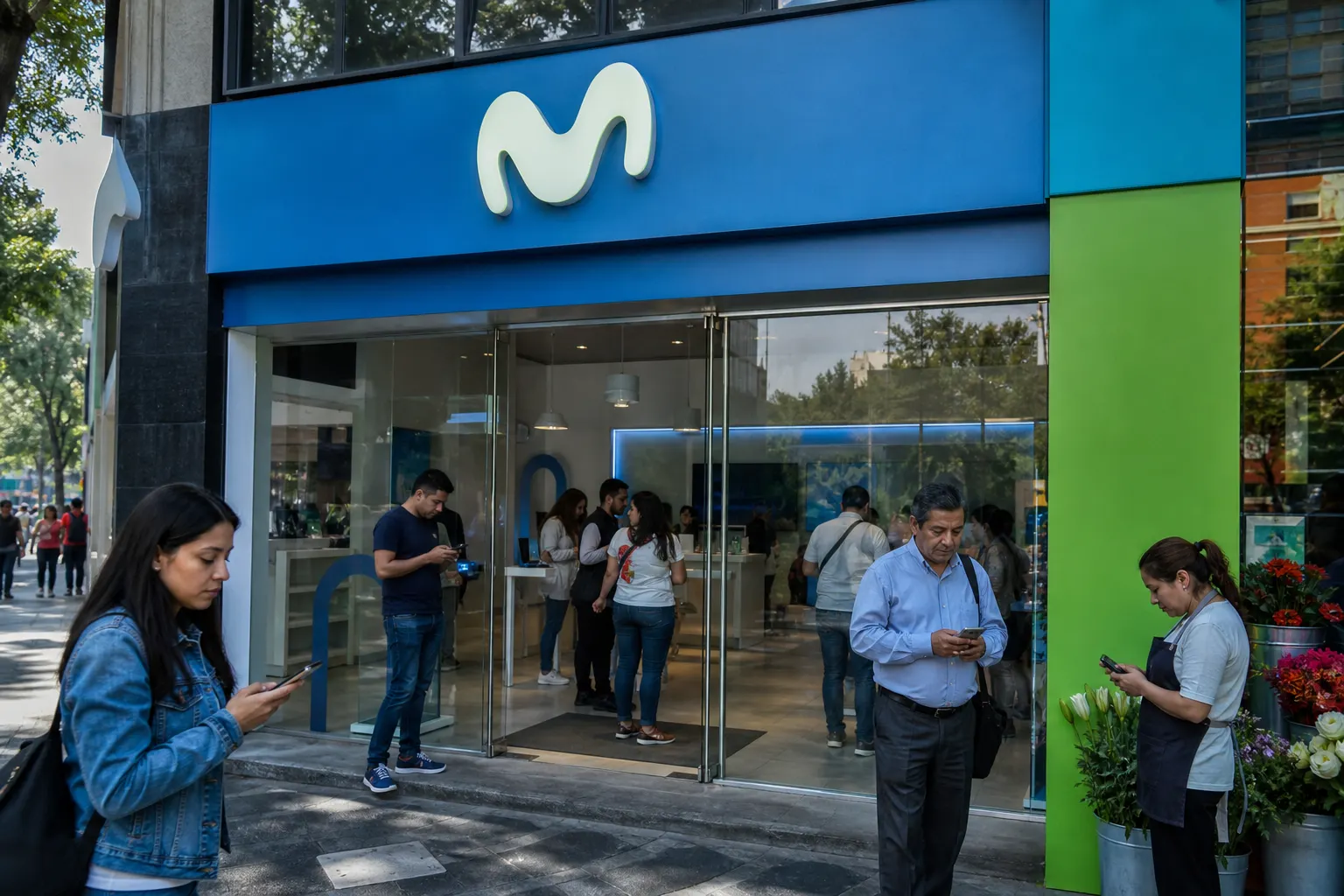 Tienda Movistar en México durante la transición de propiedad a Melisa Acquisition